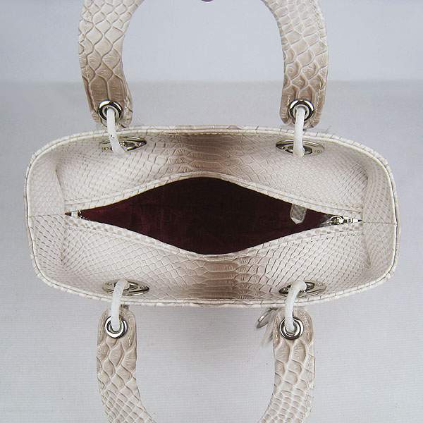Christian Dior 1887 Snake Leather Shoulder Bag-Gray - Click Image to Close